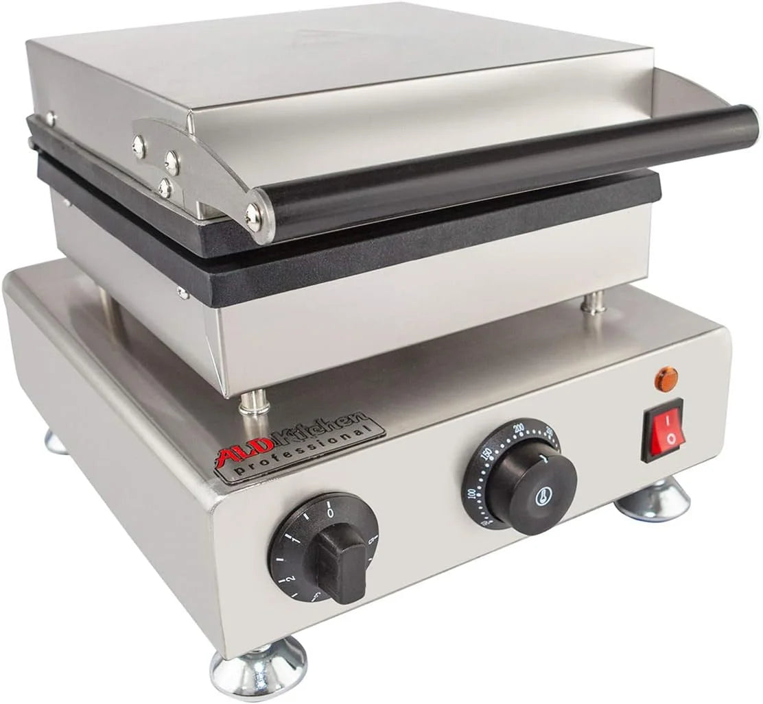 Belgian Waffle Maker, Stainless Steel Nonstick, 110V (4 X Squares) R34647