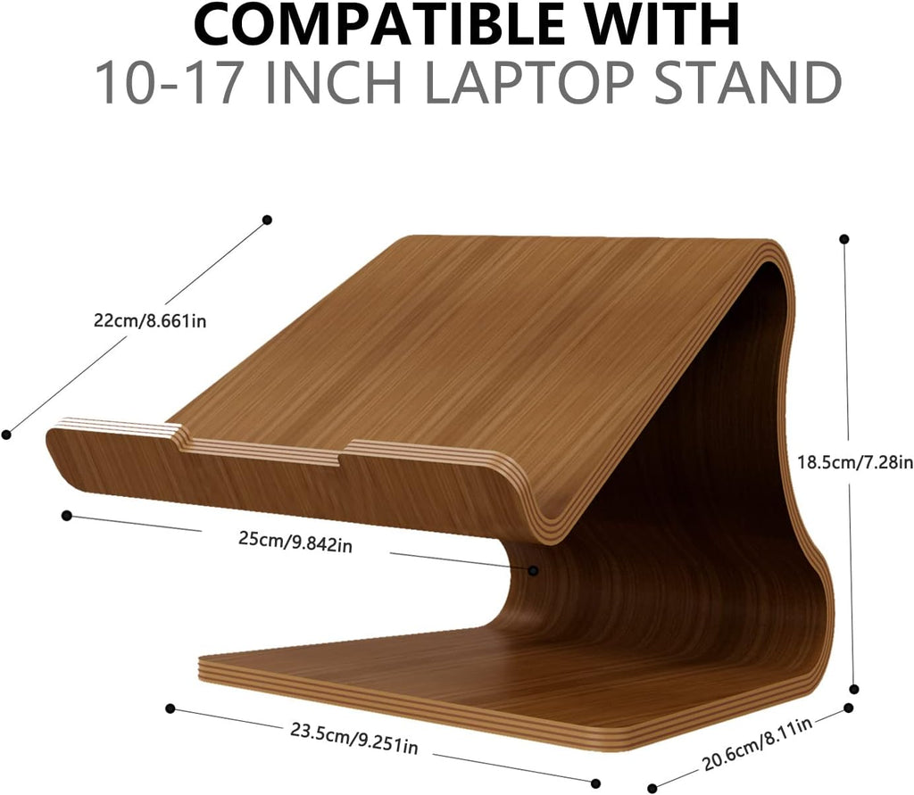 Wooden Laptop Stand, Walnut, Pack of 2 X595