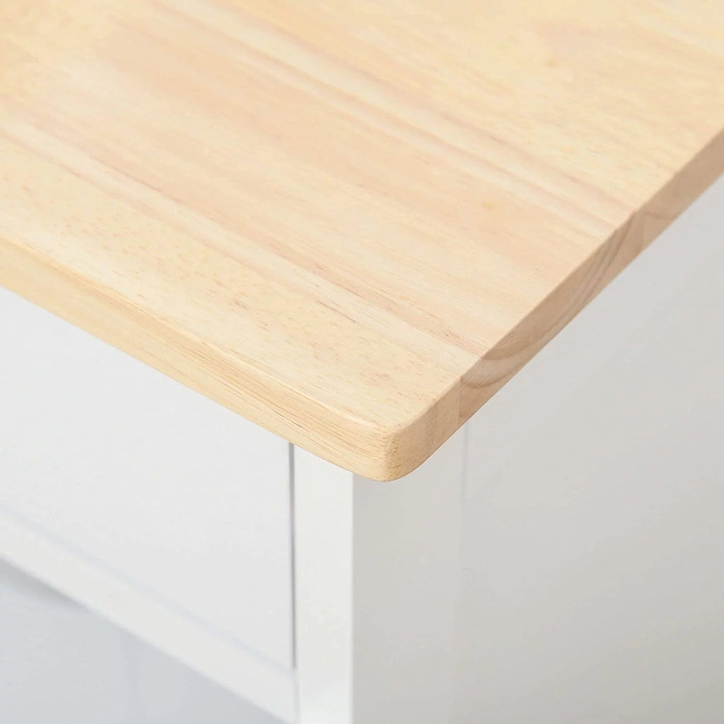 Rolling Kitchen Island with Wine Rack and Drawer W824