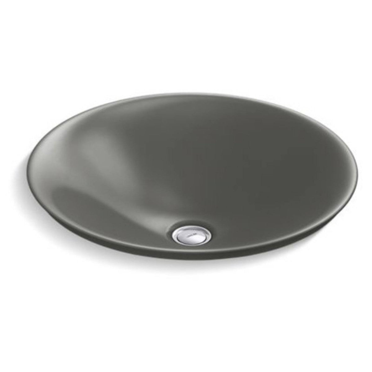 Round Wading Pool Bathroom Sink Thunder Grey D977