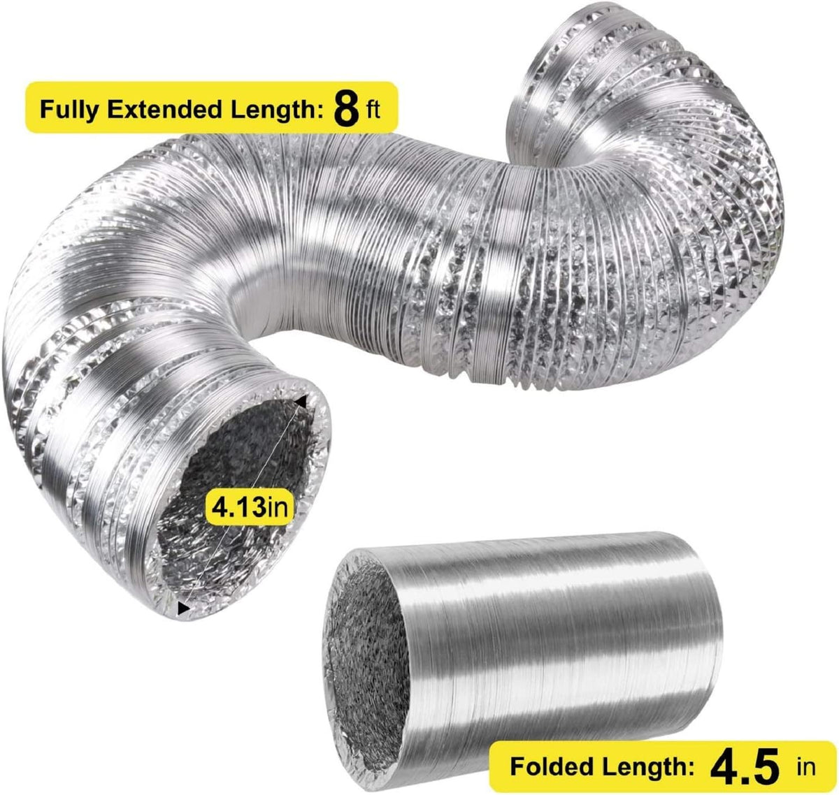 4 Inch 118 CFM Inline Fan with Variable Speed Controller Carbon Filter 8 Feet Ducting Combo B615567