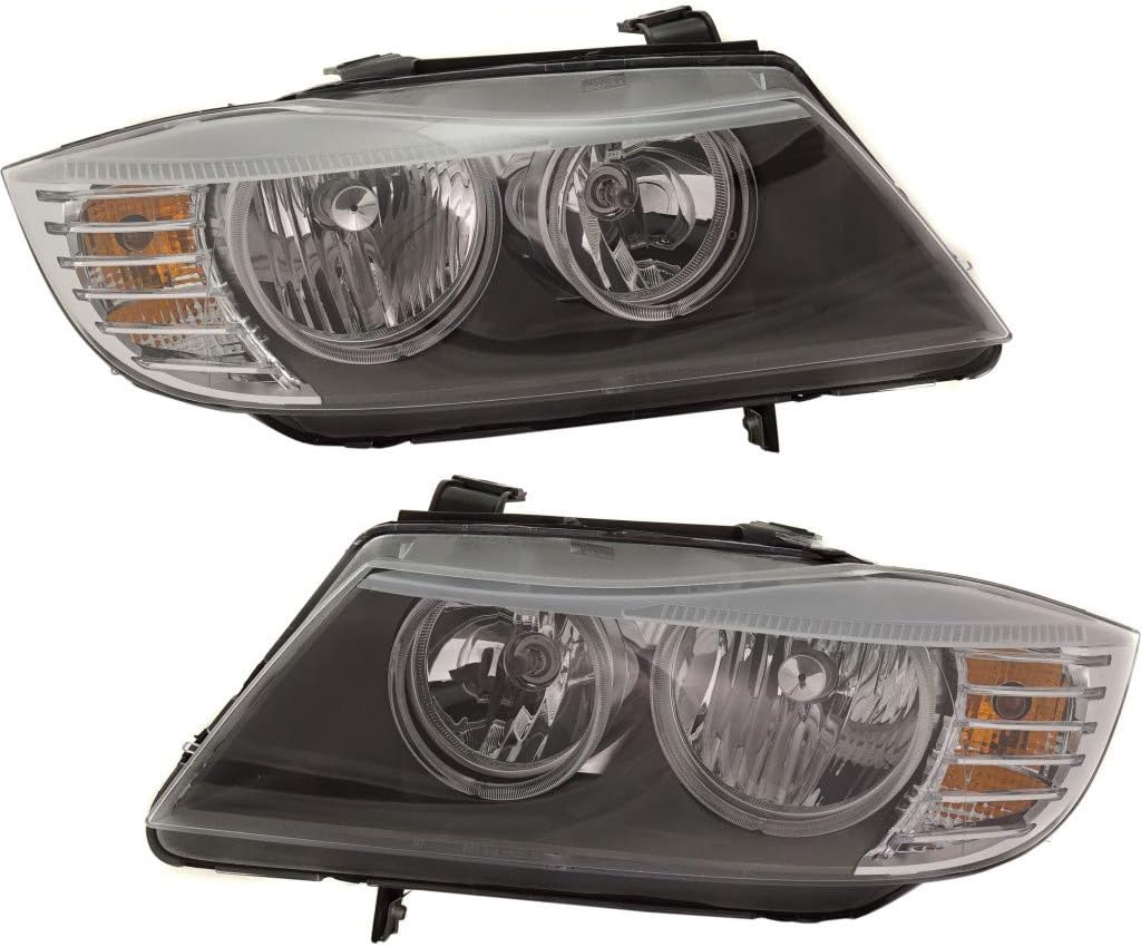 2009 2011 BMW 328i Halogen Headlight Assembly Driver and Passenger Side F2591