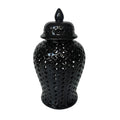 Black Cut-Out Clover Temple Jar Z45264