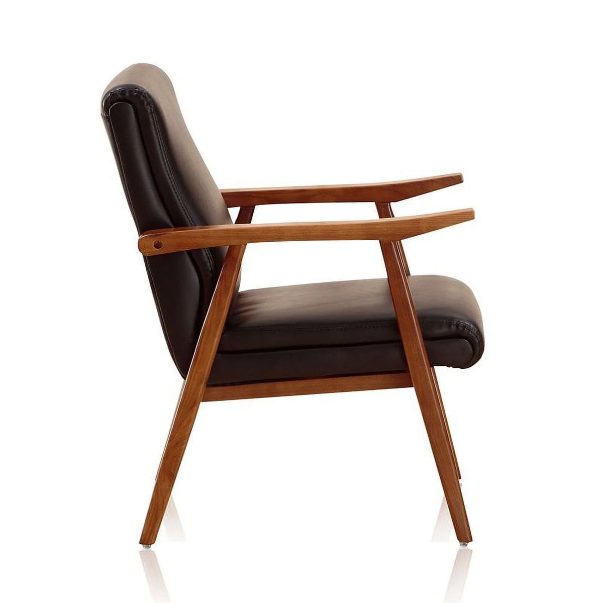 Black Faux Leather Accent Chair D166