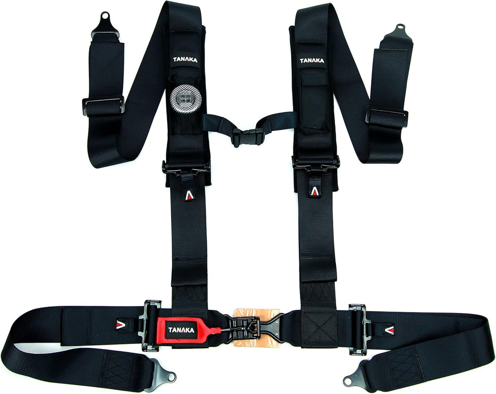 Black 5 Points Safety Harness Set with Shoulder Pads, Pack of 2 M394