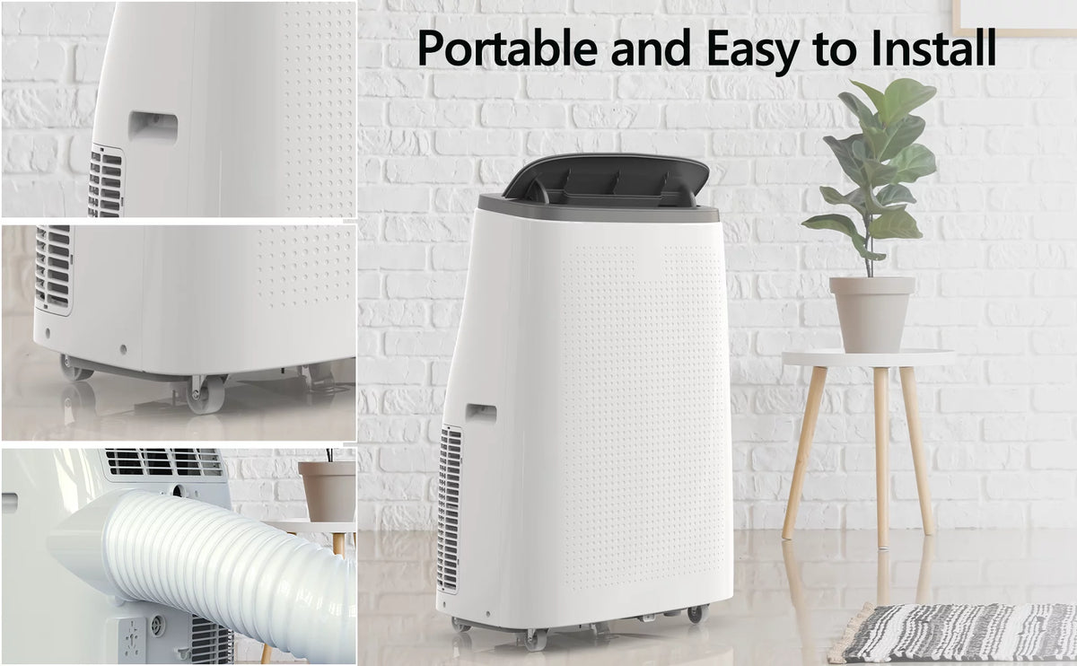 Portable Air Conditioner 14,000 BTU with Remote Control Grey H45069
