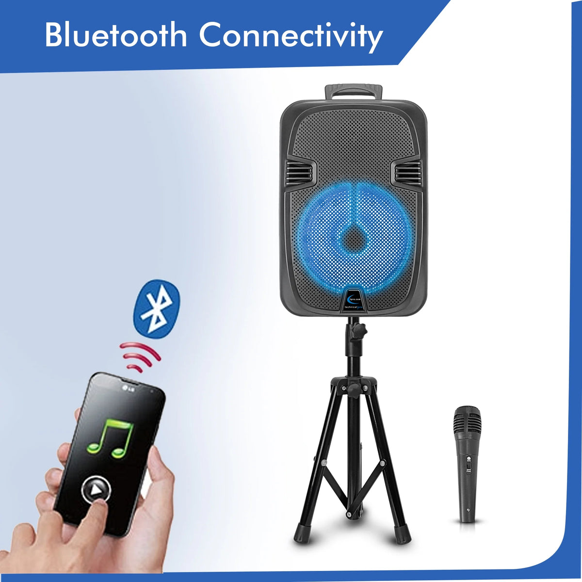 2000 Watts Rechargeable 12 Inch Bluetooth LED Speaker Q33877