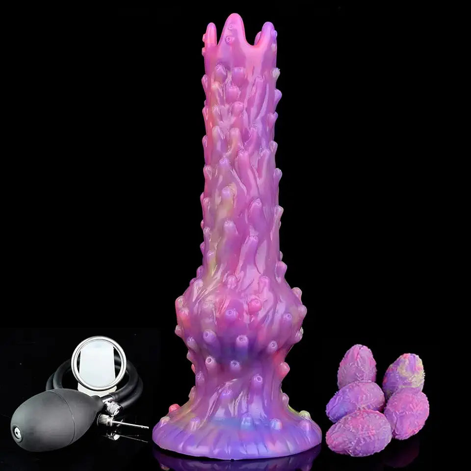Silicone Dildo Toy with Insertable Eggs K935072