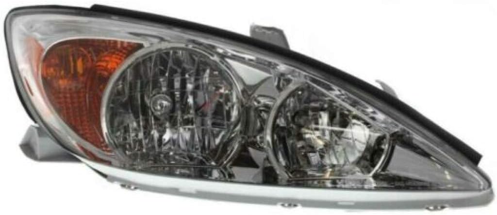 Chrome Headlight Assembly for Toyota Camry 2002 2003 2004 Passenger Side O9597