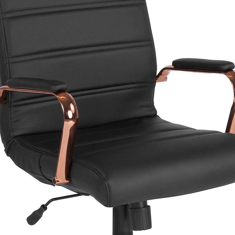 Black Leather Executive Swivel Office Chair J4586