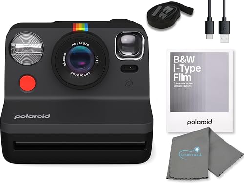 Black I-Type Instant Film Camera with B&W Film Pack Z29201
