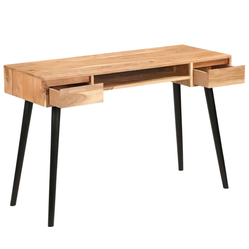 Acacia Wood Writing Table with 2 Drawers and 1 Shelf E4861