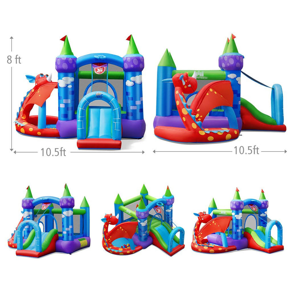 Inflatable Bounce House Dragon Slide Bouncer Castle R8654