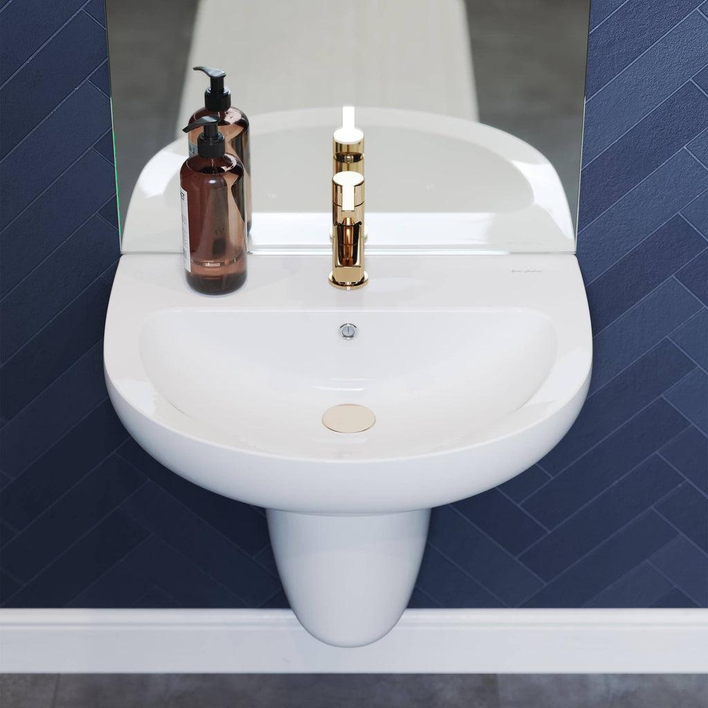 Glossy White Wall Mount Sink B1118