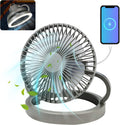 White Rechargeable Camping Fan with LED Lantern, Pack of 2 I5394