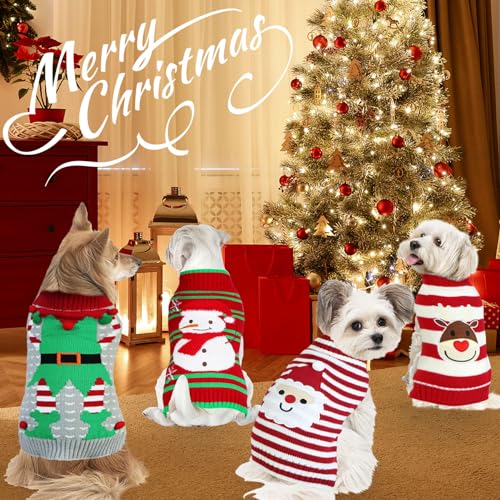 4 Pack Dog Christmas Sweater D72937
