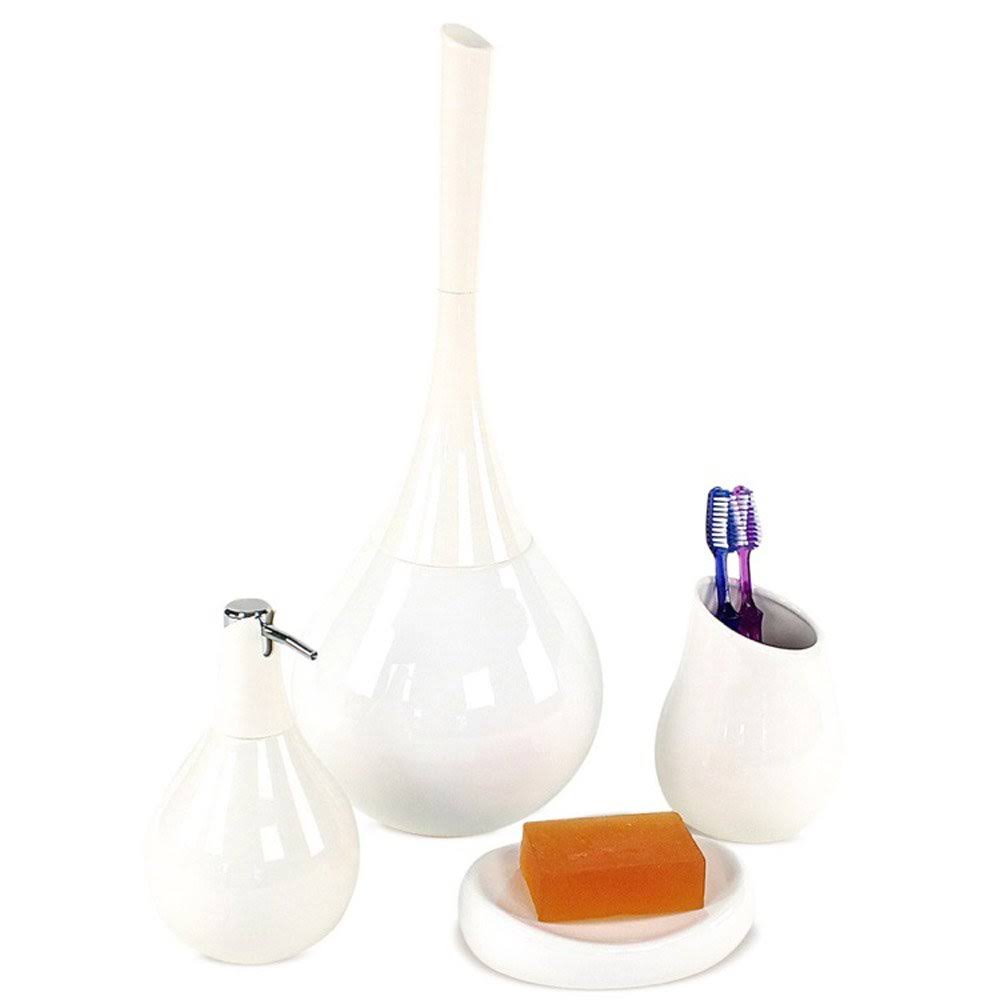 White Bathroom Accessory Set T407190