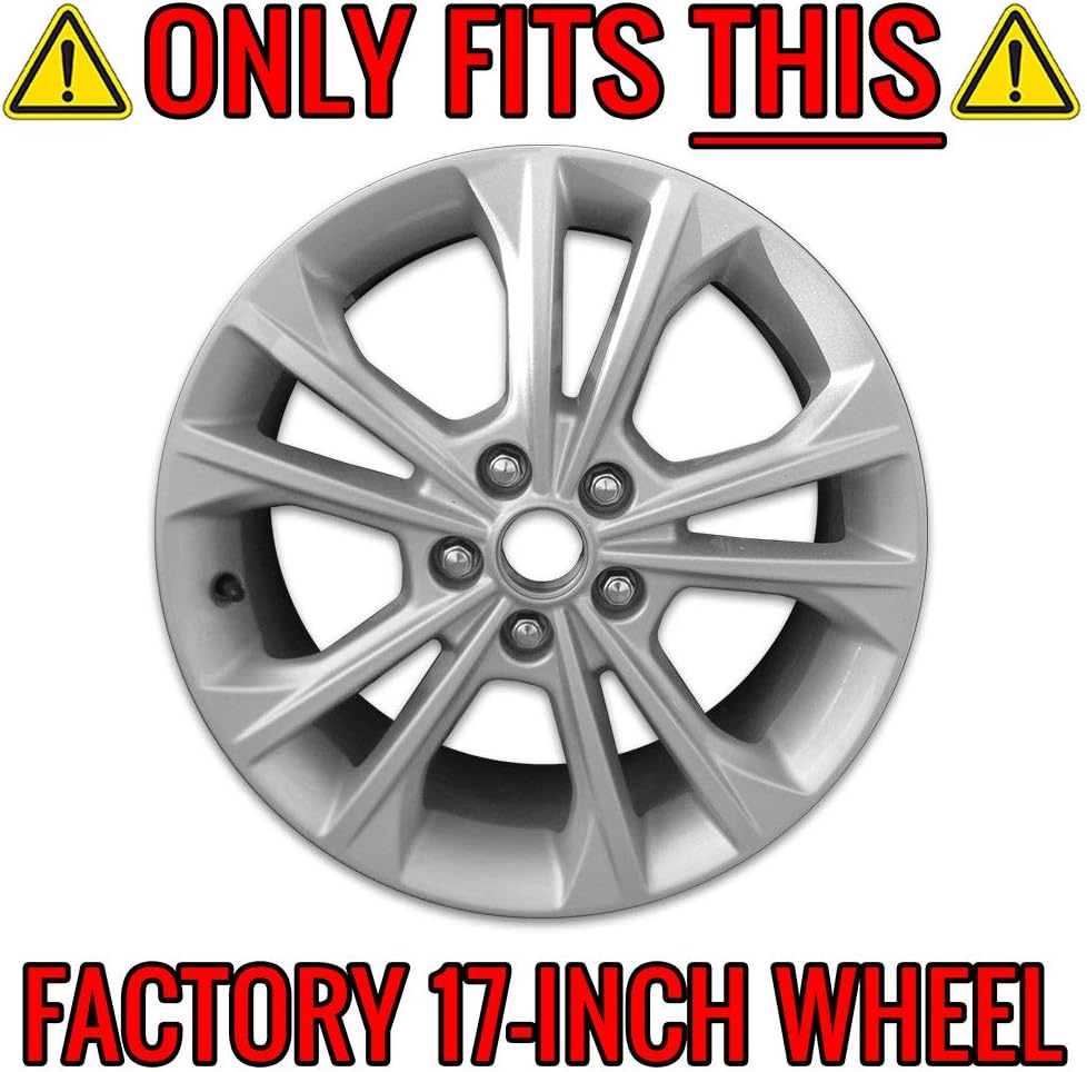 Black 17" 5 Double Spoke Wheel Skins Set of 4 Y573541