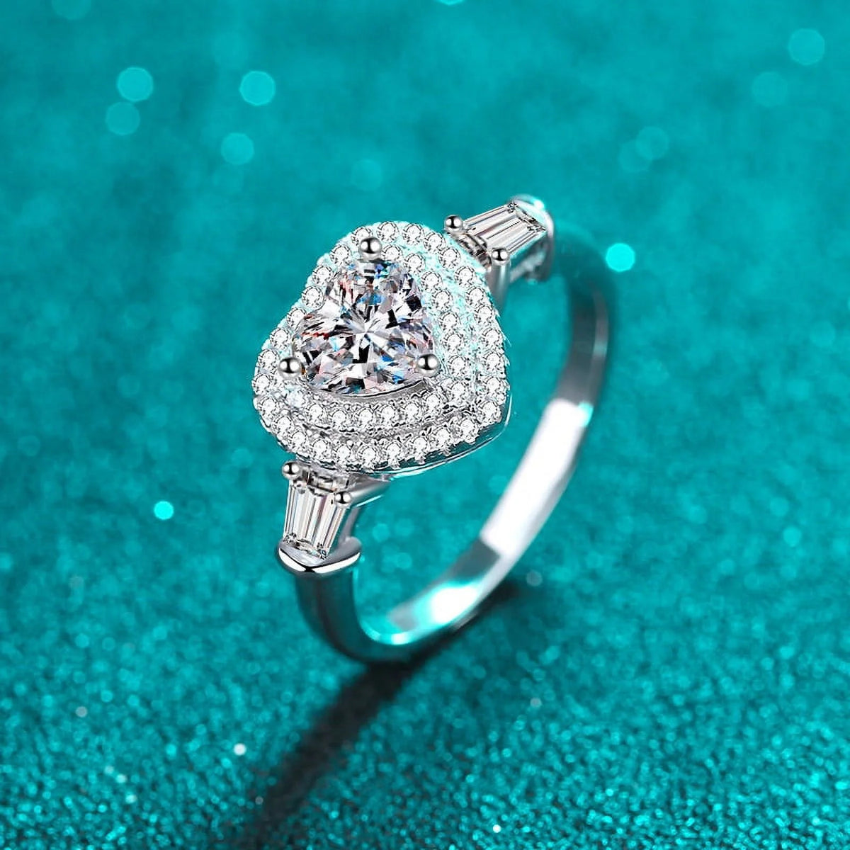 1 ct Moissanite Diamond Engagement Ring Y444367