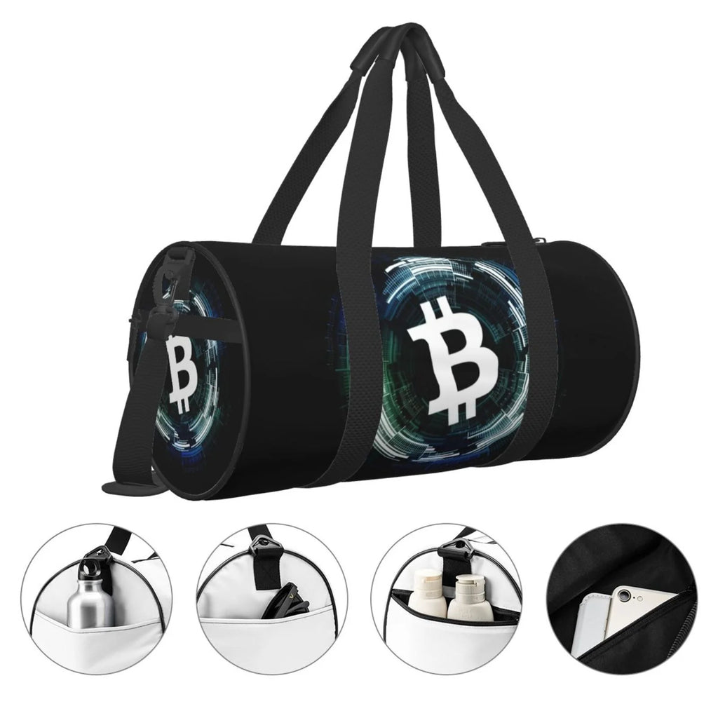 Cryptocurrency Blockchain Bitcoin Unisex Large Duffle Bag T34818