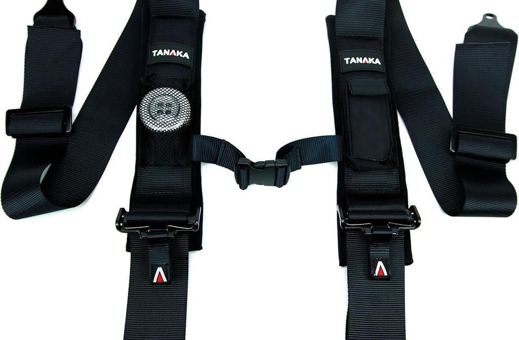 Black 5 Points Safety Harness Set with Shoulder Pads, Pack of 2 M394