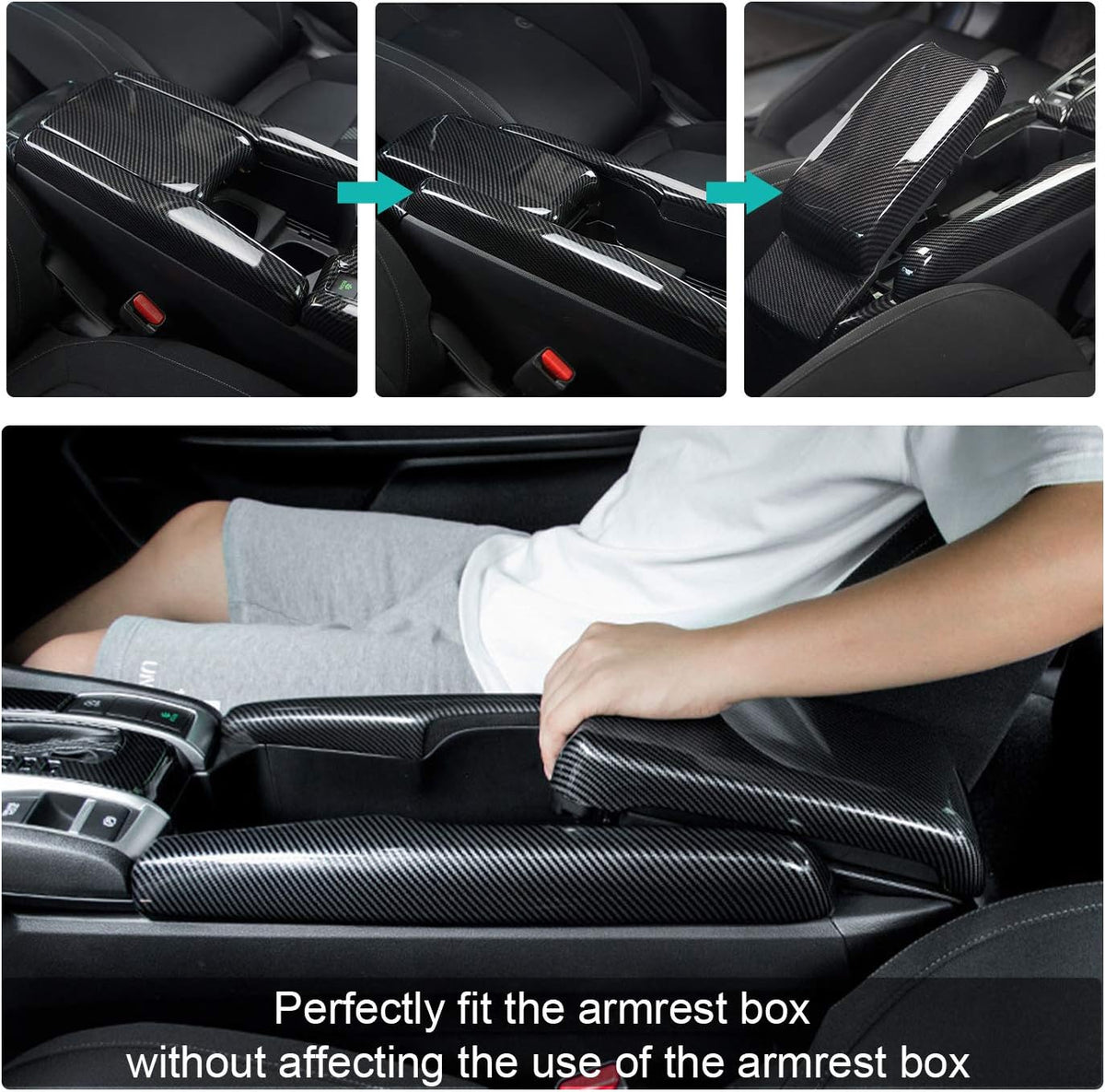 Carbon Fiber Center Console Armrest Cover A917550